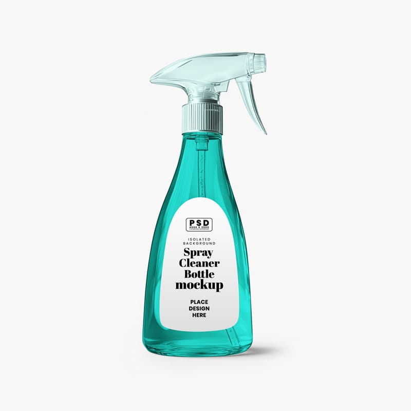 Spray Cleaner Bottle Mockup PSD