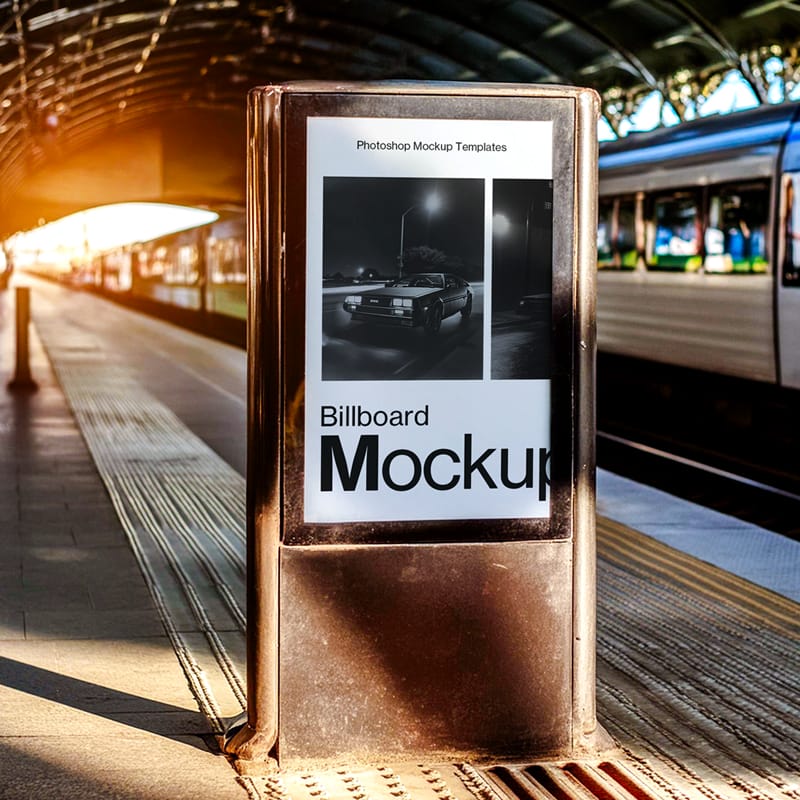 Stand Billboard Mockup PSD