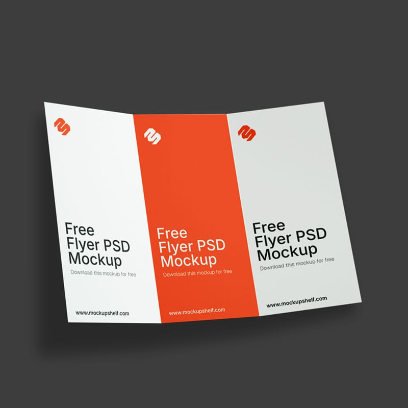 Tri-fold Flyer Mockup PSD