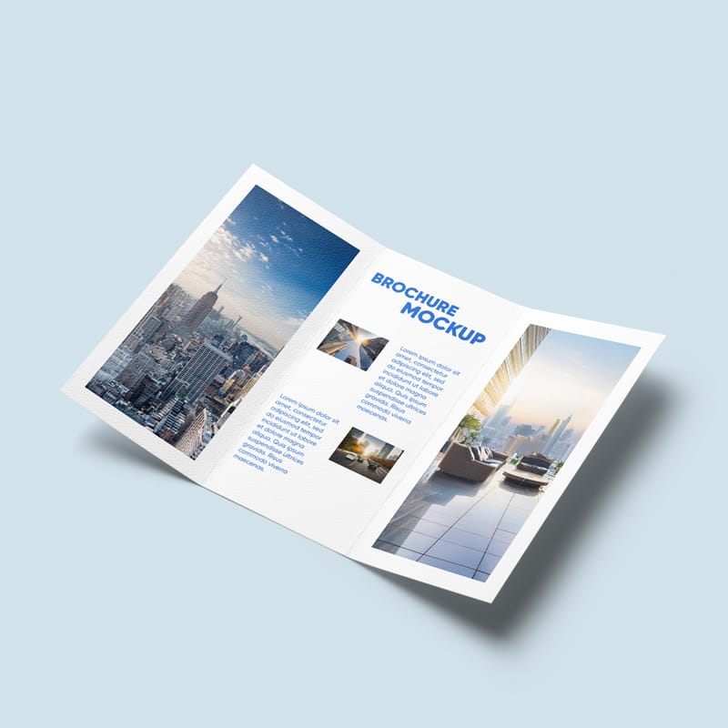 Trifold Perspective Brochure Mockup PSD