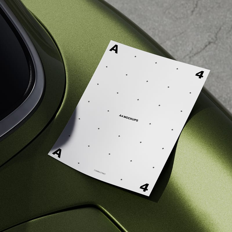 Vertical A4 Paper Mockup PSD