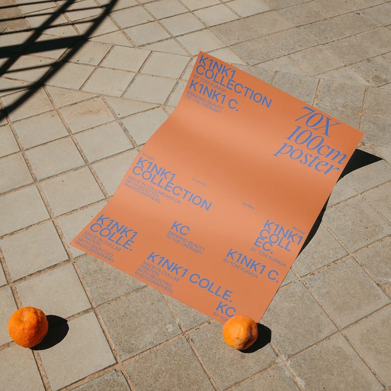 Vertical Large Format Poster Mockup PSD