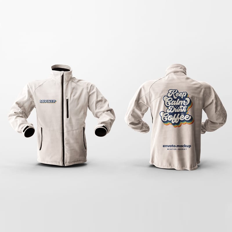 Winter Jacket Mockup Template PSD