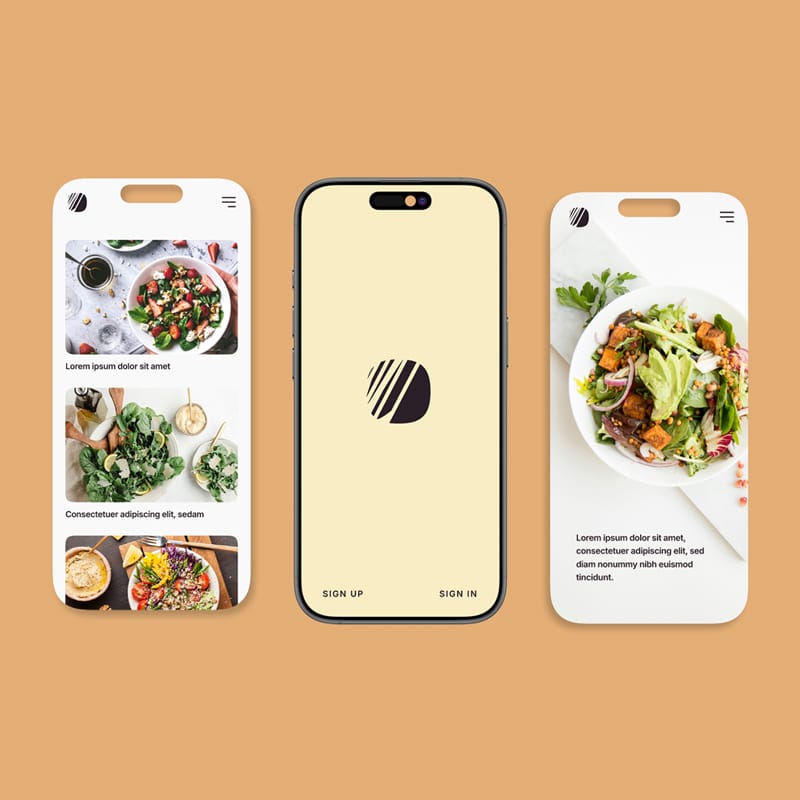 App Screen Mockup PSD
