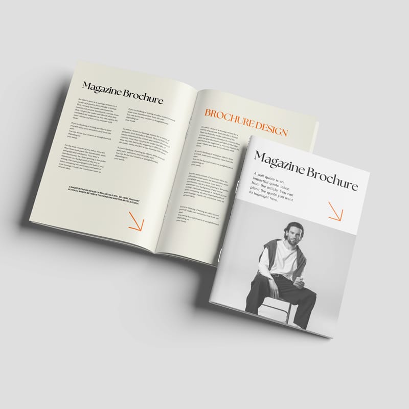 Clean Magazine and Brochure Mockup PSD