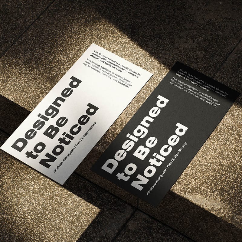 Compact DL Flyer Mockup PSD