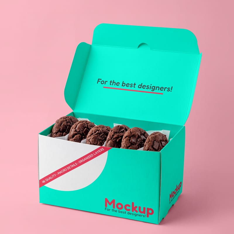 Cookie Box Mockup PSD