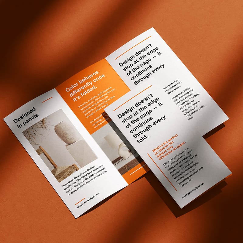 Dynamic Trifold Flyer Mockup PSD