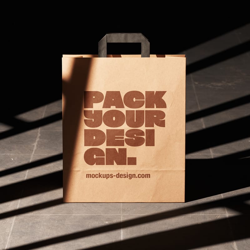 Eco-friendly Paper Bag Mockup PSD