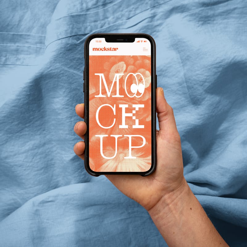 Everydays Phone in Hand Mockup PSD