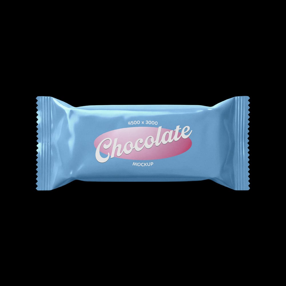 Free Chocolate Bar Packaging Mockup PSD