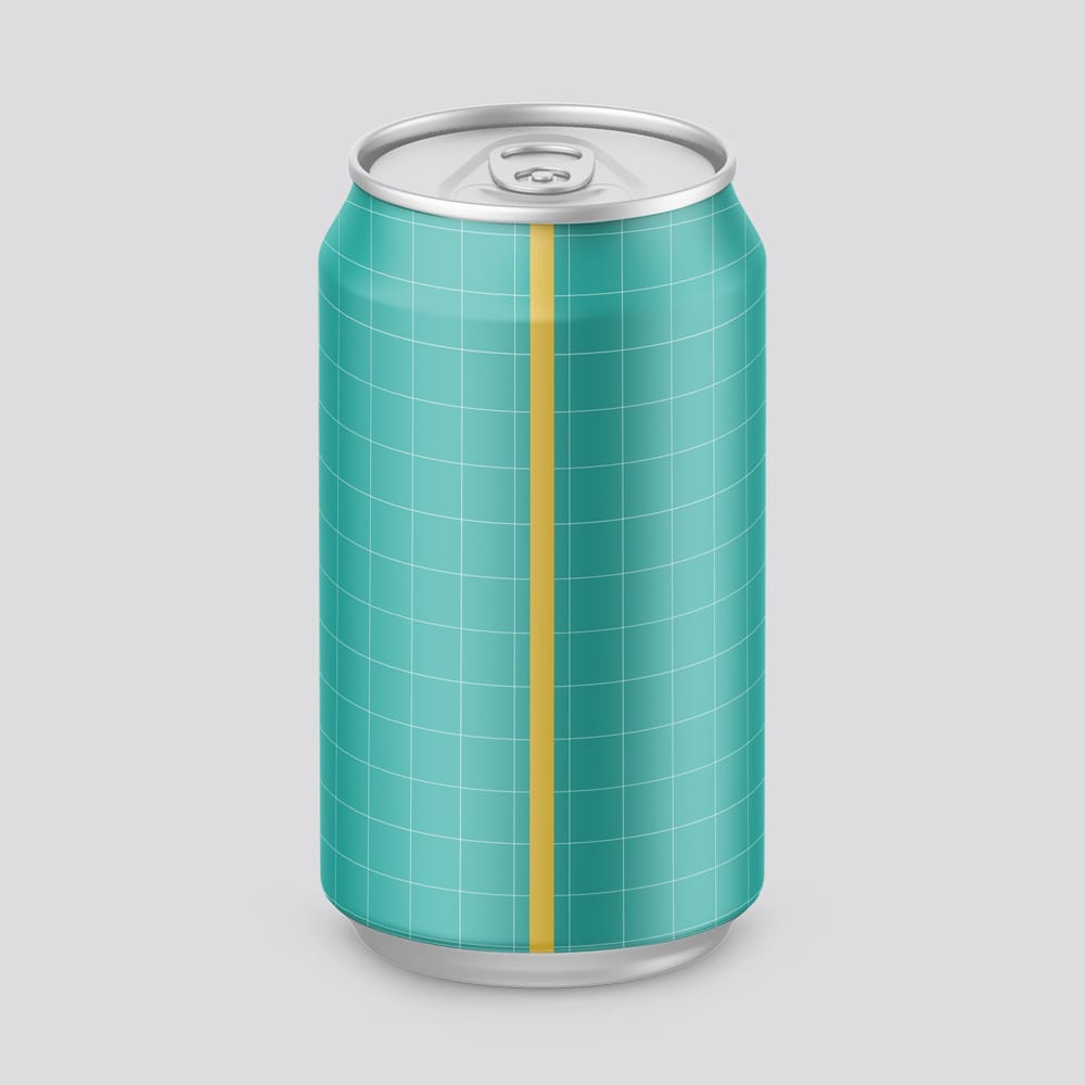 Free Energy Drink Can Mockup Template PSD