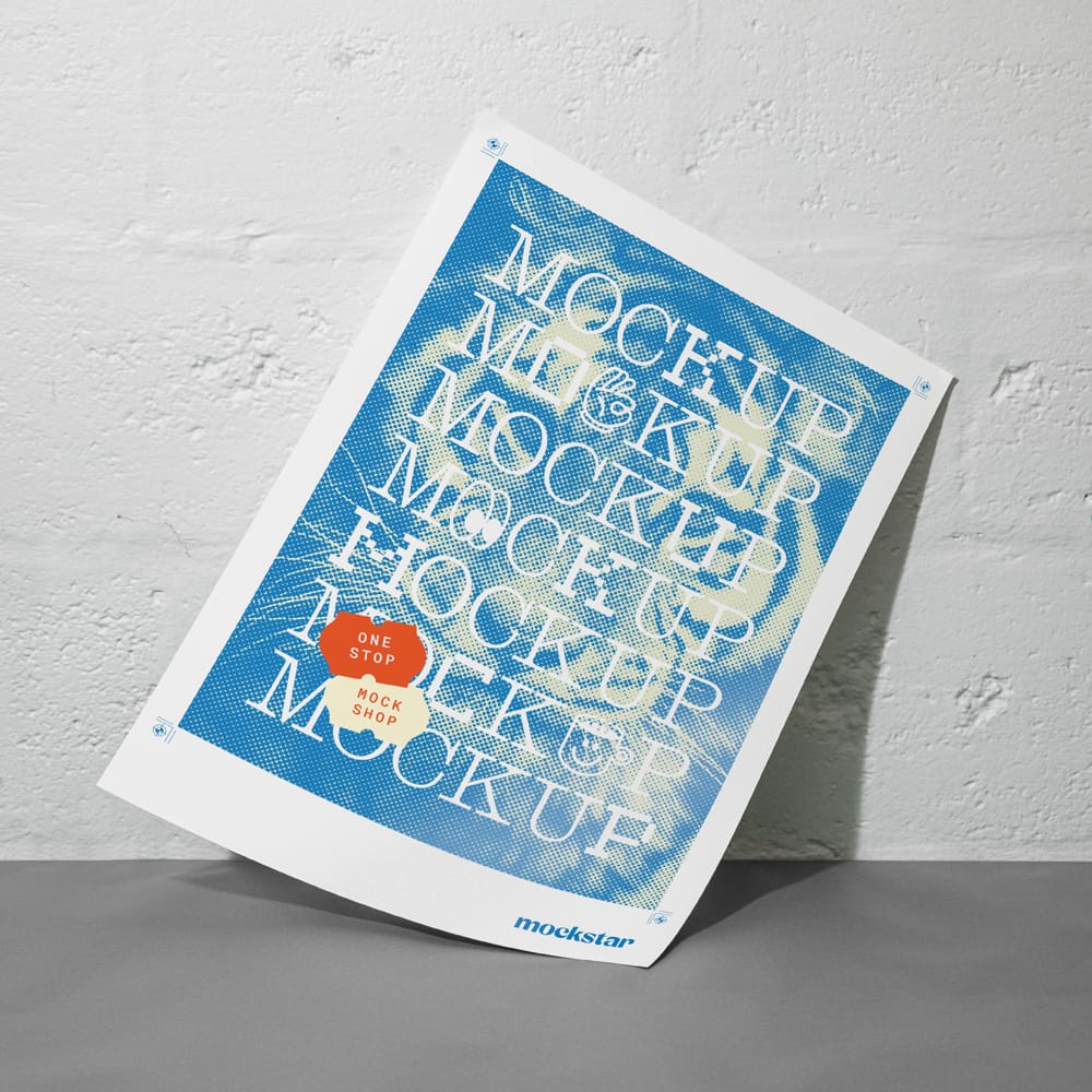 Free Everydays A4 Poster Mockup PSD