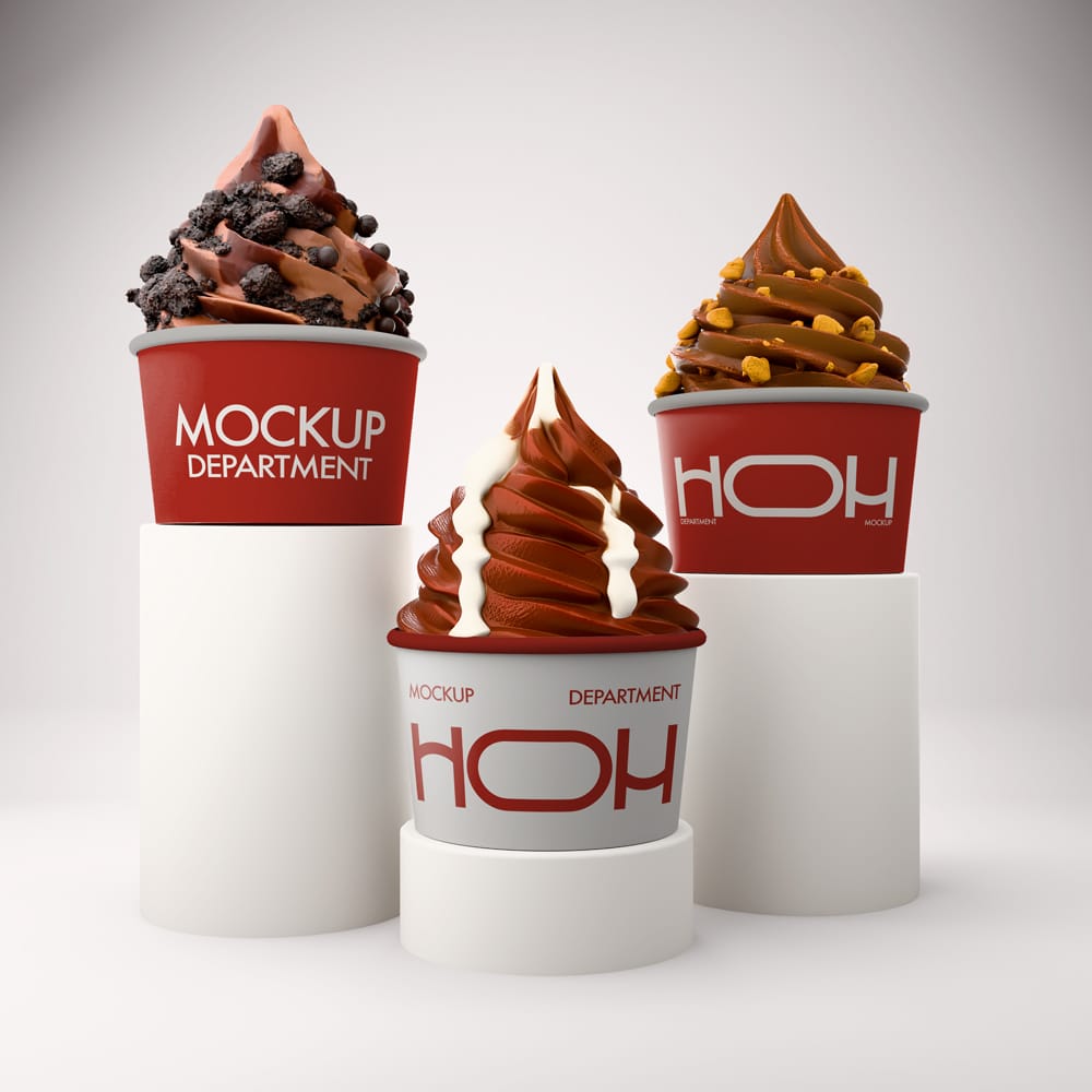 Free Hard Scoop Mockups PSD