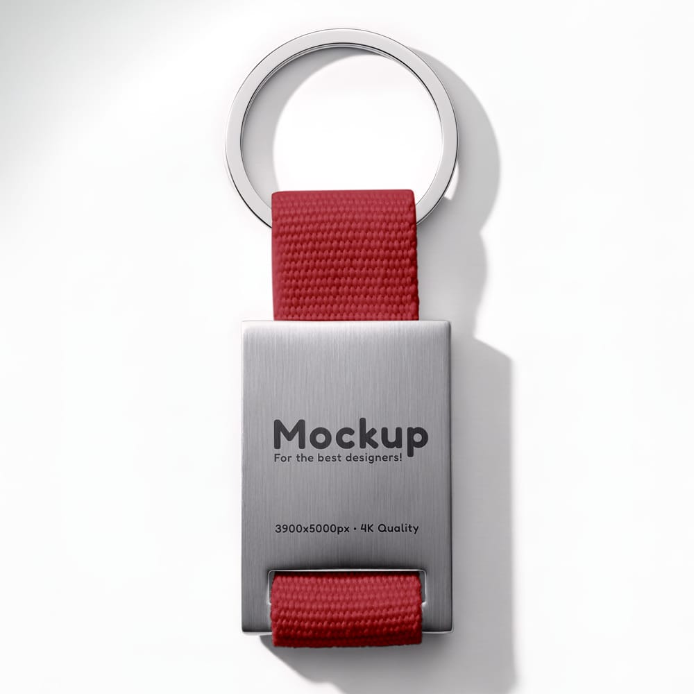 Free Metal Keychain Mockup PSD