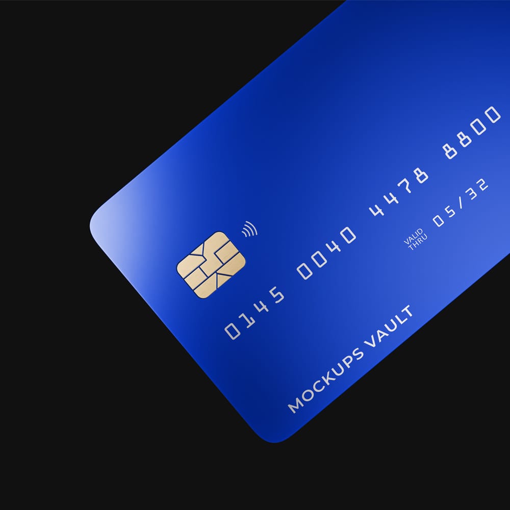 Free Minimal Credit Card Mockup PSD