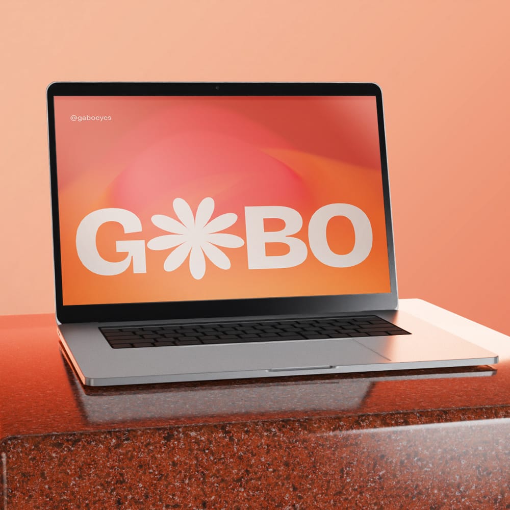 Free Minimalist MacBook Pro Mockup on Stone Pedestal PSD