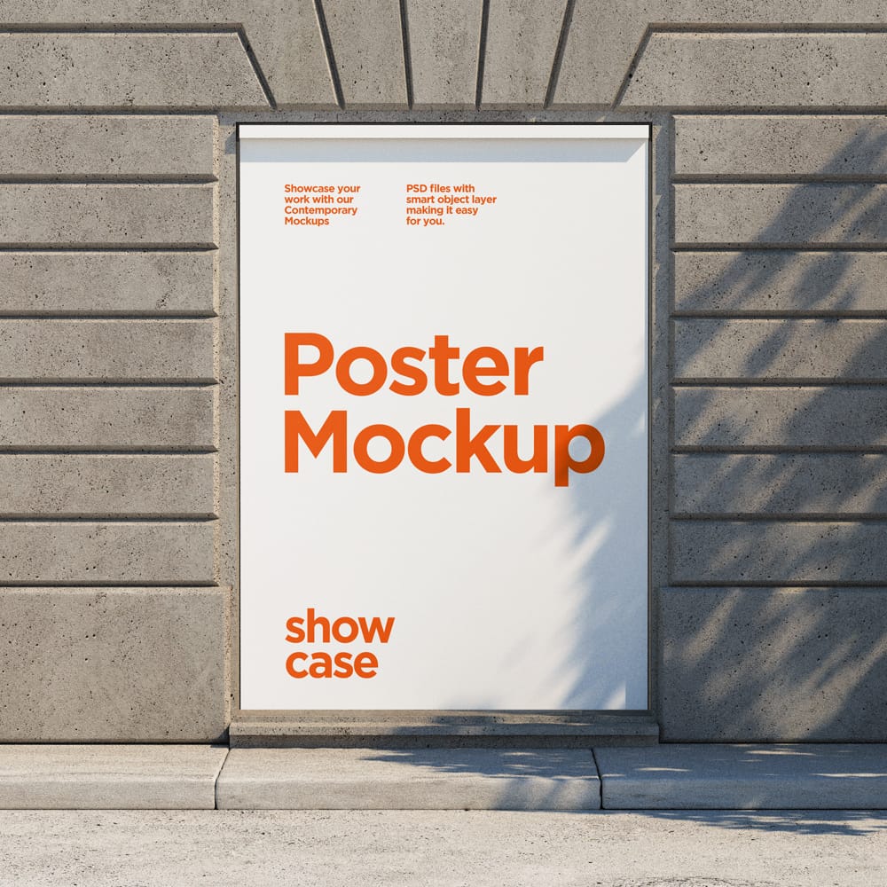 Free Modern Architectural Building Poster Mockup PSD