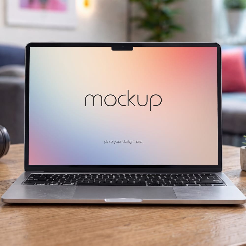Free Photorealistic Laptop Mockup Template PSD