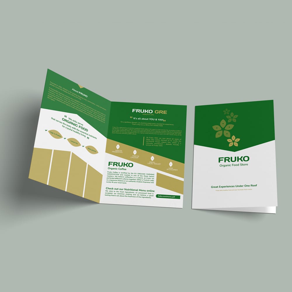 Free Title and Inner Page A4 Bi-Fold Brochure Mockup PSD