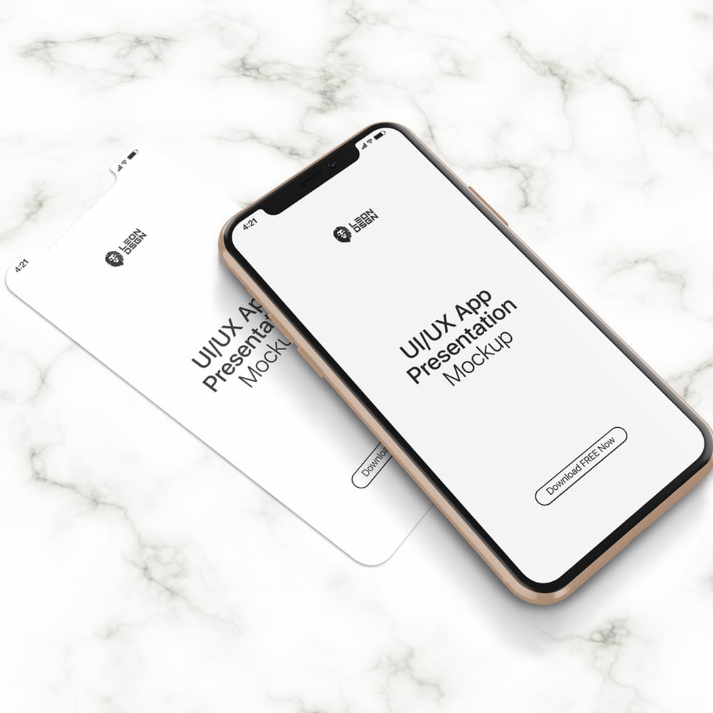 Free UI/UX App Presentation Mockup PSD