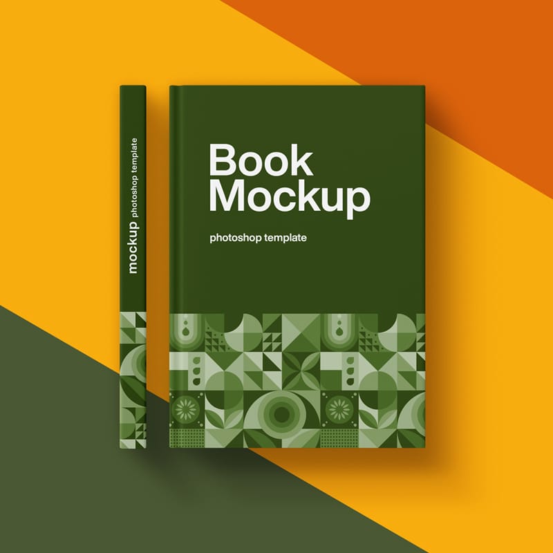 Green Pattern Book Mockup PSD