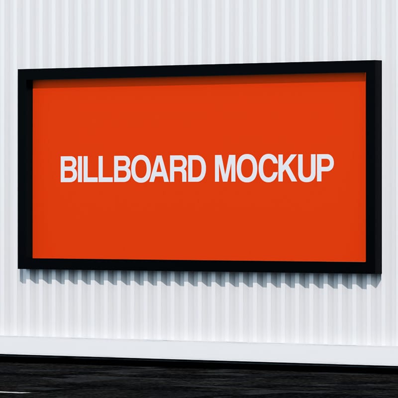 Landscape Street Billboard Mockup PSD