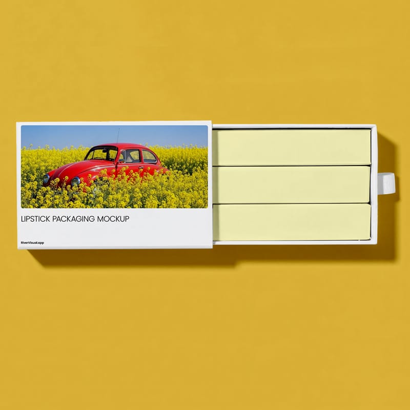 Lipstick Box Mockup PSD