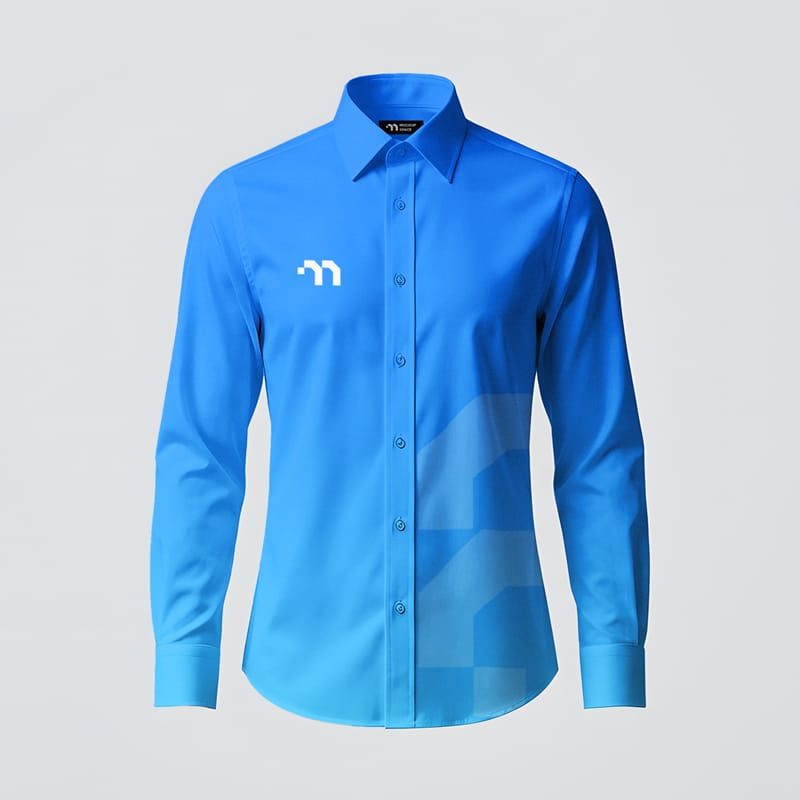 Men’s Long Sleeve Shirt Mockup Front View PSD