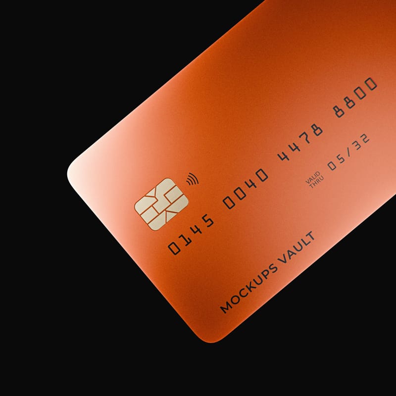 Minimal Credit Card Mockup PSD