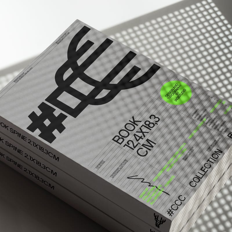 Minimalist Book Stack Mockup with Dramatic Shadows PSD