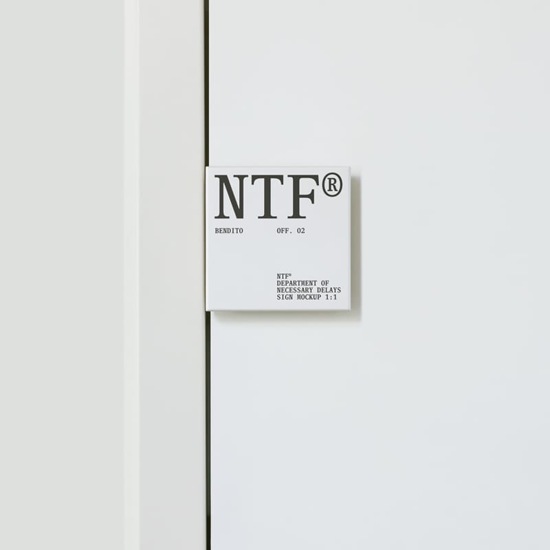 Minimalist Square Wall Sign Mockup PSD