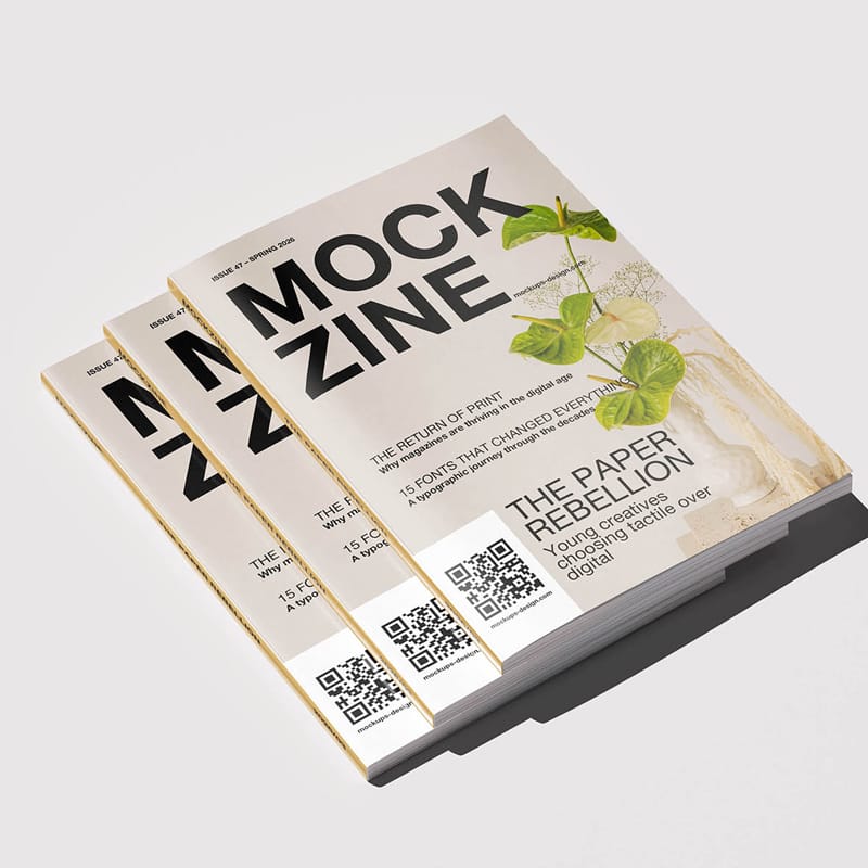 Multi-view Magazine Mockup PSD