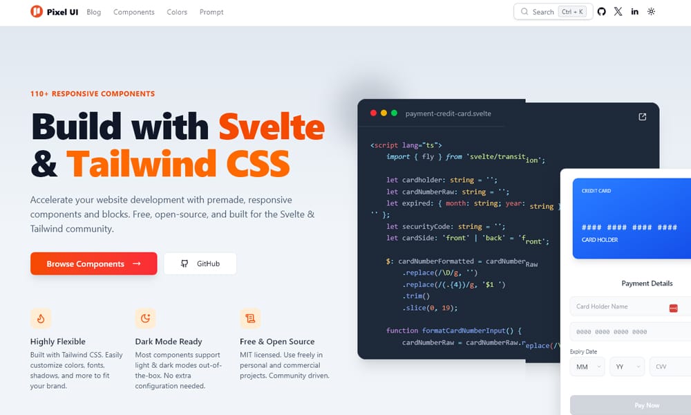 Pixel UI retro-style component library showing chunky bordered components