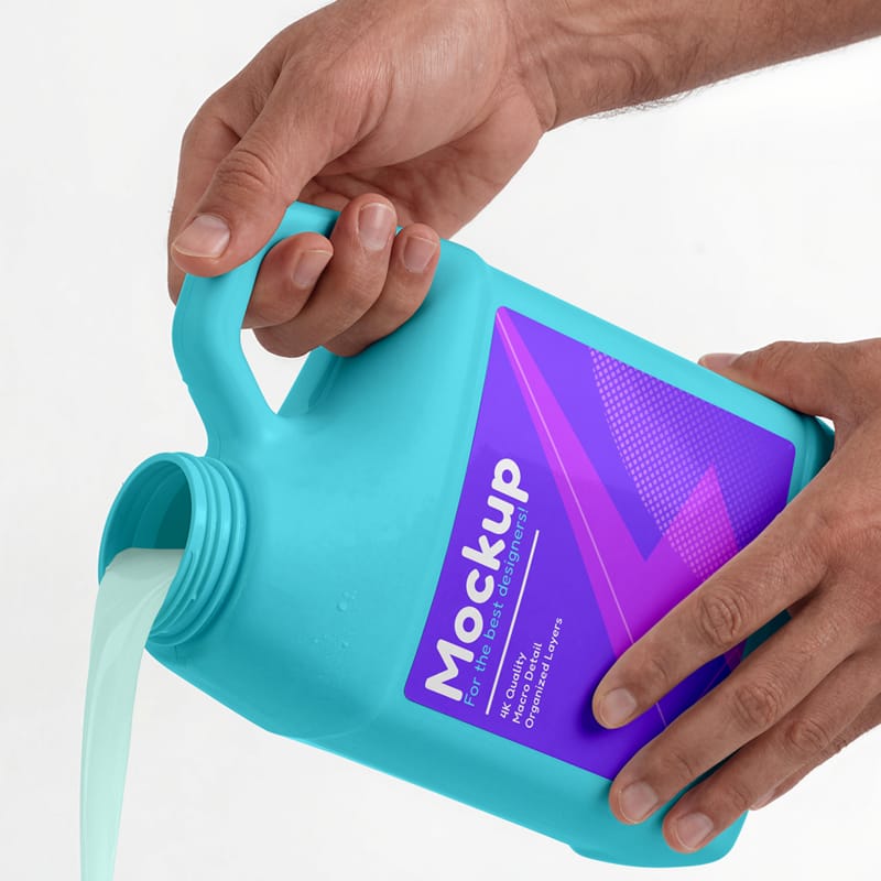 Plastic Gallon Mockup PSD