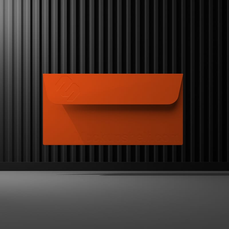 Realistic Floating Envelope Mockup PSD