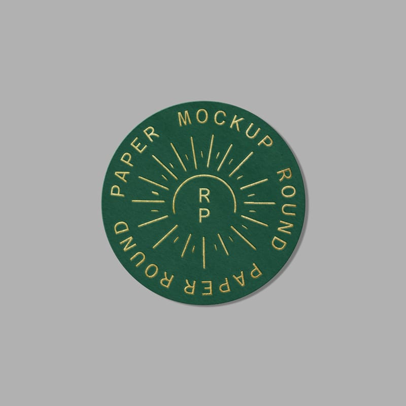 Round Paper Mockup V42 PSD