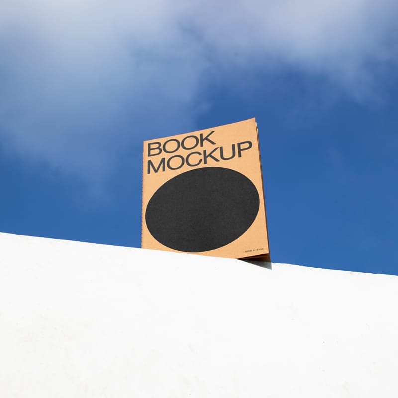Sky Book Cover Mockup PSD