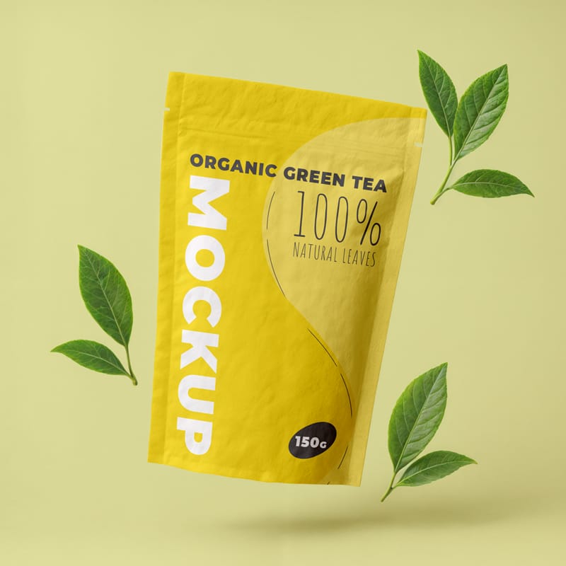 Stand-Up Pouch Packaging Mockup PSD