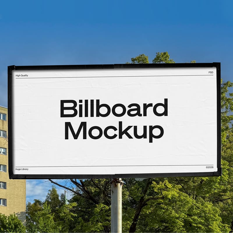 Standing Billboard Mockup PSD