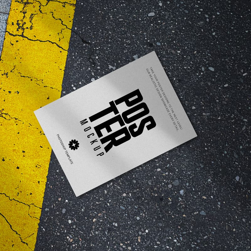 Street Drop Poster Mockup PSD
