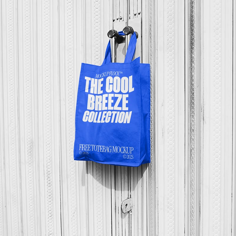 Street Style Canvas Tote Bag Mockup PSD