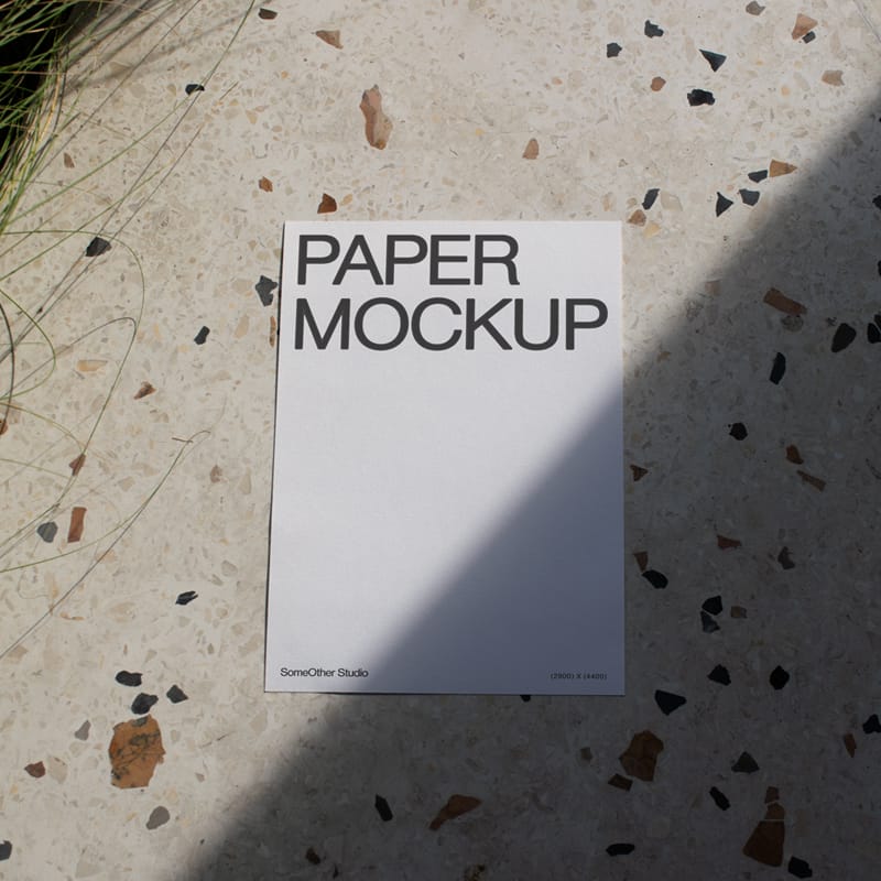 Sunset A4 Poster Mockup PSD