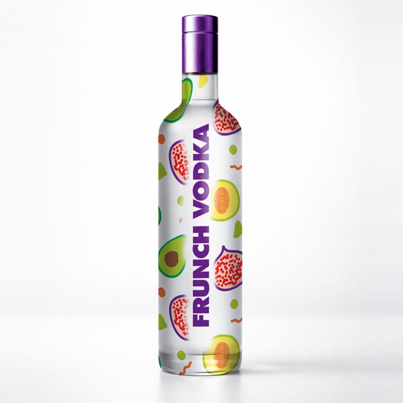 Tall Premium Vodka Bottle Mockup PSD