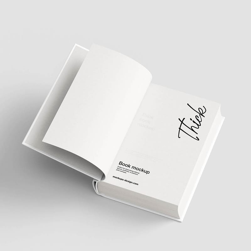 Thick Hardcover Book Mockup PSD