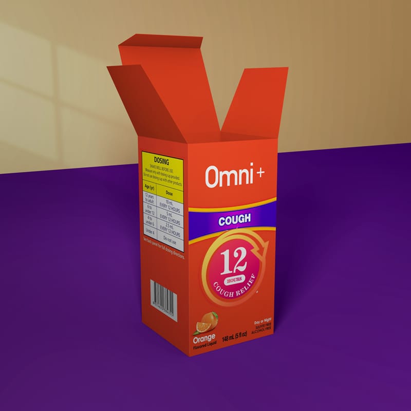 Vertical Opened Packaging Box Mockup PSD