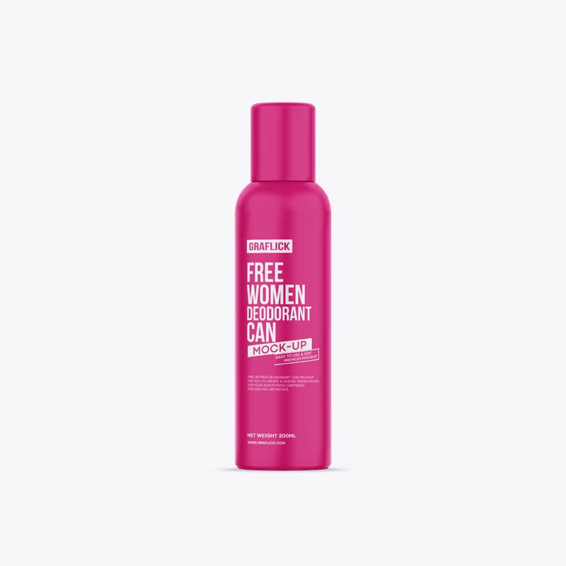 Women Deodorant Can Mockup PSD
