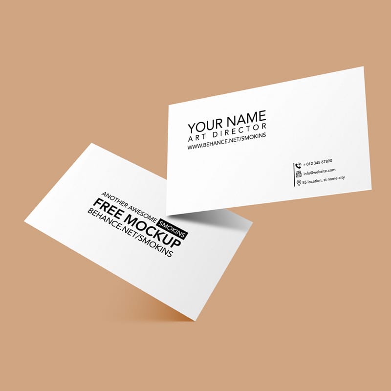 2 Business Cards Mockup PSD