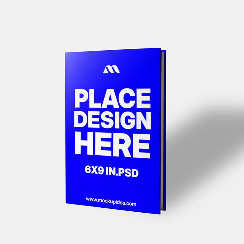 Angled 6x9 Book Mockup PSD