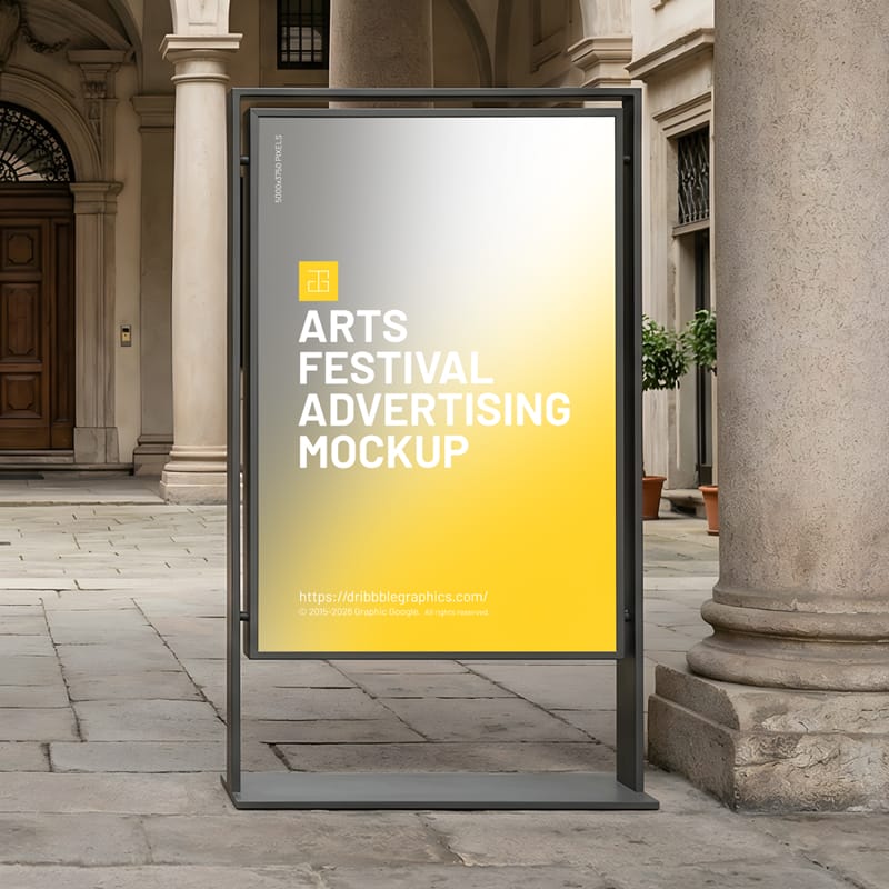 Arts Festival Advertising Mockup PSD